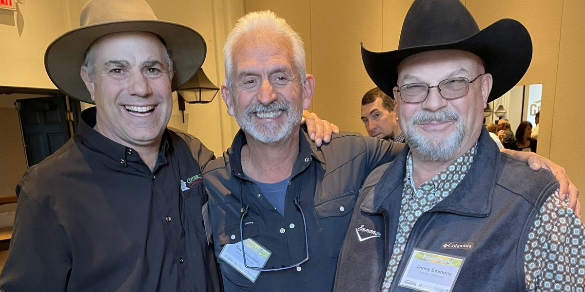 Renowned Regenerative speakers and good friends, Steve Groff, Ray Archuleta, and Jimmy Emmons at Green Cover's Regenerative Nexus event