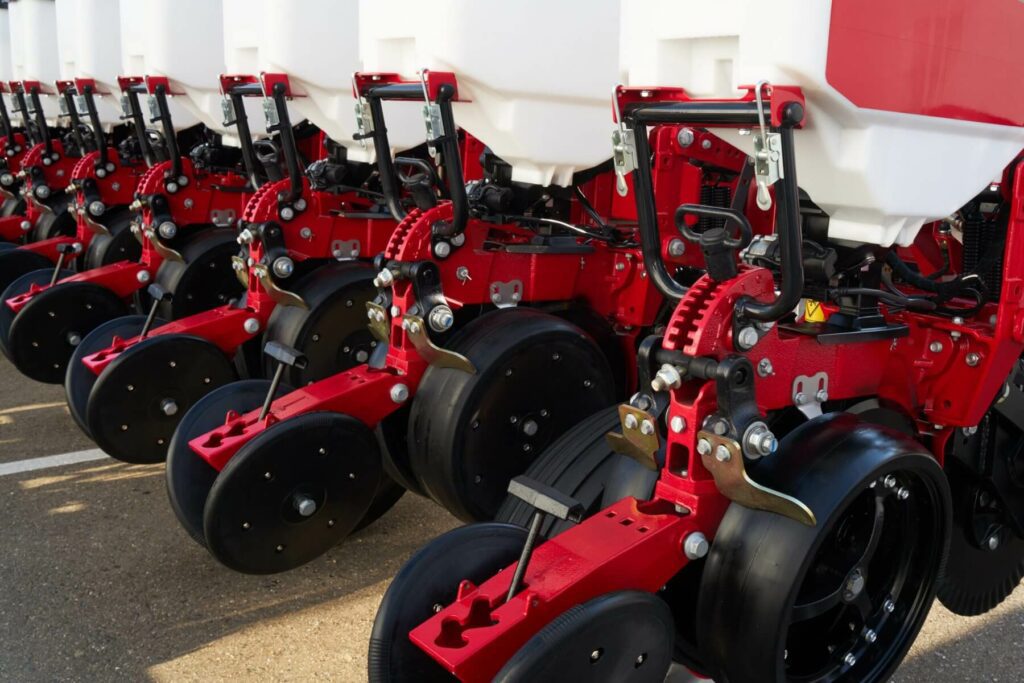 Modern high-precision seeder. Row seeder.